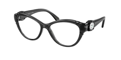 Swarovski Sk2057 1087 Women's Glasses Grey Size 53 - Free Lenses - Blue Light Block Available In Black