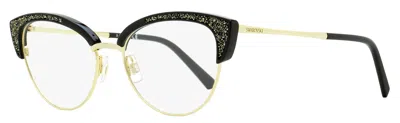 Swarovski Sk5363 Crystal-embellished Cat-eye Eyeglasses In Black
