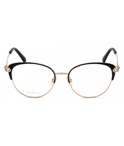 Swarovski Sk5397 Butterfly Eyeglasses In Black