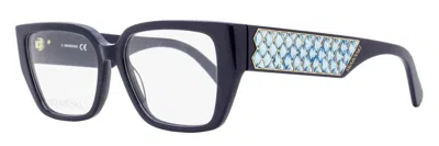 Swarovski Sk5446  Crystal-set Eyeglasses In Black
