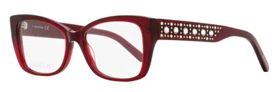 Swarovski Sk5452 Grid Crystal Eyeglasses In Brown