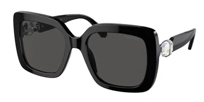 Swarovski Sk6001 100187 Women's Sunglasses Black Size 55