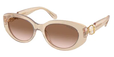 Swarovski Sk6002 103413 Women's Sunglasses Brown Size 53 In Neutral