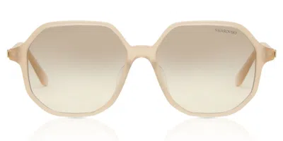 Swarovski Sk6003f Asian Fit 103411 Women's Sunglasses Brown Size 57 In Neutral