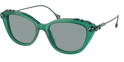Swarovski Sk6010 2003/1 Women's Sunglasses Green Size 53