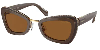 Swarovski Sk6012 101173 Women's Sunglasses Brown Size 52