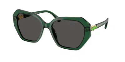 Swarovski Sk6017 104587 Occhiali Da Sole Verdi Per Donna In Green