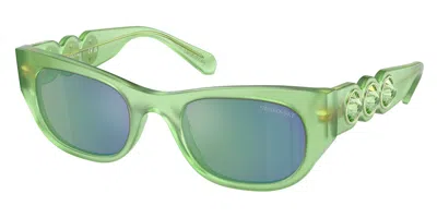 Swarovski Sk6022 105131 Women's Sunglasses Green Size 51