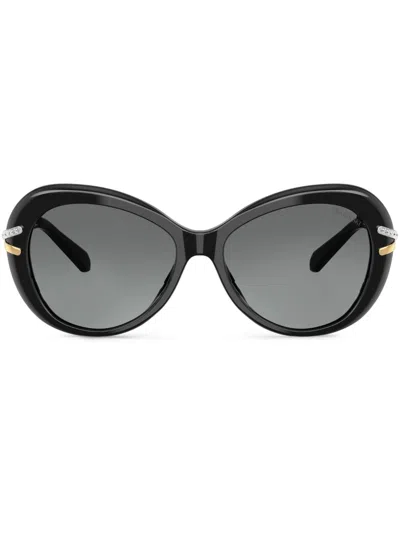 SWAROVSKI CRYSTAL-EMBELLISHED OVERSIZE SUNGLASSES