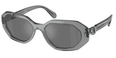 Swarovski Sk6028 10626g Women's Sunglasses Grey Size 54 In Gray