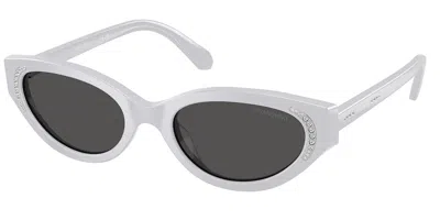 Swarovski Sk6030 106087 Women's Sunglasses Grey Size 52 In Gray