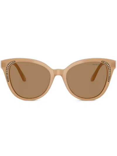 SWAROVSKI CRYSTAL-EMBELLISHED OVERSIZED SUNGLASSES