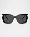 Swarovski Sk6032f Square Sunglasses In Black