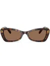 Swarovski Crystal-embellished Tortoiseshell-effect Sunglasses In Brown