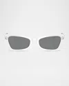 Shop Swarovski Sk6033 Geometric Sunglasses In White