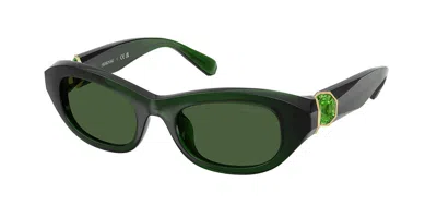 Swarovski Sk6036u 108171 Occhiali Da Sole Verdi Per Donna In Green
