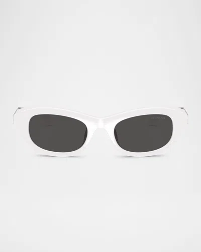Swarovski Sk6036u Crystal-hinge Plastic Pillow Sunglasses In White