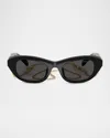 Swarovski Sk6036u Rectangle Plastic Sunglasses In Black