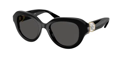 Swarovski Sk6037 100187 Occhiali Da Sole Neri Per Donna In Black