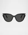 Swarovski Sk6039 Cat-eye Acetate Sunglasses In Black