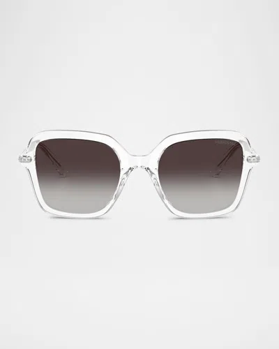 Swarovski Sk6040 Crystal-embellished Acetate Square Sunglasses In Gradient Grey