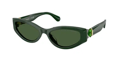 Swarovski Sk6045u 102671 Occhiali Da Sole Verdi Per Donna In Green