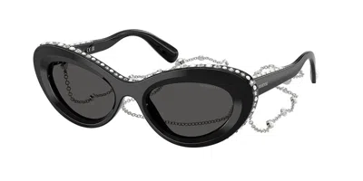 Swarovski Sk6061u 110687 Women's Sunglasses Black Size 51