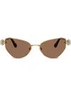 Swarovski Sk 7003 400473 57mm Womens Irregular Sunglasses In Gold