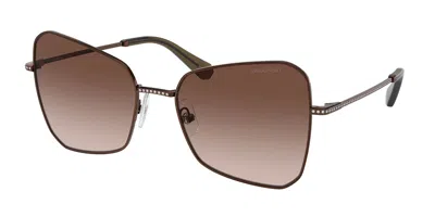 Swarovski Sk7008 400213 Women's Sunglasses Brown Size 57 In White