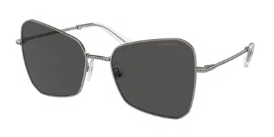 Swarovski Sk7008 400987 Women's Sunglasses Gunmetal Size 57 In Burgundy