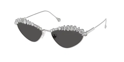 Swarovski Sk7009 400187 Occhiali Da Sole Argentati Per Donna In Gray