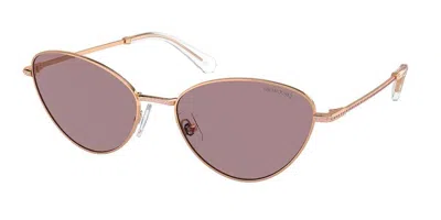 Swarovski Sk7014 40147n Women's Sunglasses Gold Size 58