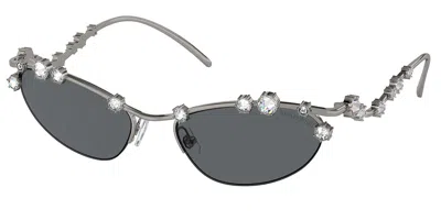 Swarovski Sk7016 400987 Women's Sunglasses Gunmetal Size 56 In Neutral