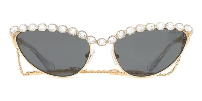 Swarovski Sk7030 403987 Women's Sunglasses Gold Size 59