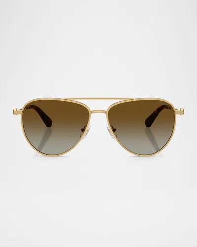 SWAROVSKI SK7031 CRYSTAL METAL AVIATOR SUNGLASSES