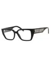 Swarovski Sleek Rectangular Eyeglasses In Black