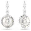 Swarovski Snake Drop Earrings In 白色