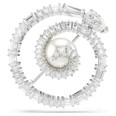 Swarovski Snake Brooch In 白色