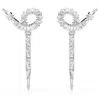 Swarovski Snake Drop Earrings In 白色