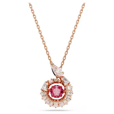 Swarovski Snake Pendant In Red