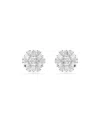 Swarovski Womens White Idyllia Rhodium-plated And Zirconia Stud Earrings In Silver