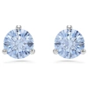 Swarovski Solitaire Stud Earrings In Blue