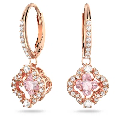 Swarovski Sparkling Dance Drop Earrings In Pink