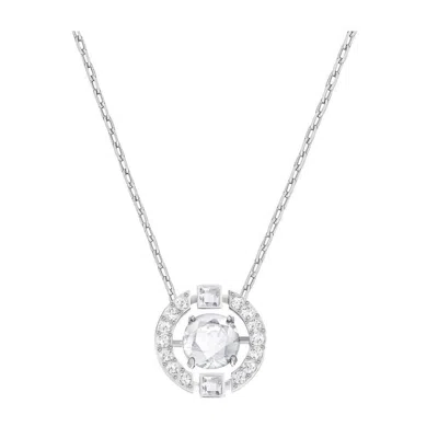 Swarovski Sparkling Dance Round Necklace - In Gray