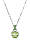 Swarovski Square Cut Birthstone Crystal Pendant Necklace In Metallic