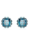 Swarovski Square Cut Birthstone Crystal Stud Earrings In Blue