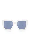 Swarovski Sk6001 Square-frame Acetate Sunglasses In White
