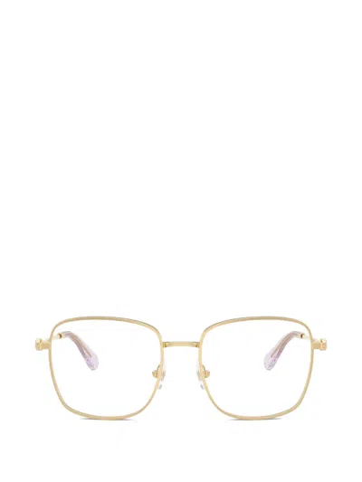 Swarovski Square-frame Glasses In Gold