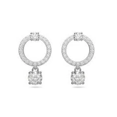 Swarovski Ss Constella Drop Earrings In Silver