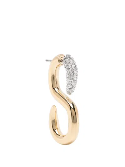 Swarovski S-shape Earrings In Gold